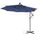 image 10 of COSTWAY 10FT Cantilever Parasol Patio Offset Umbrella LED Lights Red