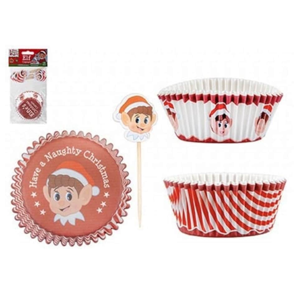 Elves Behavin' Badly Christmas Elf Baking Cupcake Kit - Pack of 24