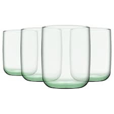 Pasabache Aware Iconic Recycled Glass Tumblers - 280ml - Green - Pack of 4 | Green | Green
