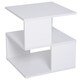 image 6 of HOMCOM Modern Square 2-Tier Coffee Side Table with Shelf for Living Room 