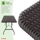 image 3 of Oypla 6ft Folding Rattan Trestle Table Heavy Duty Catering Garden Party 1.8m Black