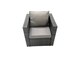 image 5 of Fimous Outdoor Garden Furniture Set 10 Seater Rattan Sofa Set with Coffee Table 3 Footstools Armchair 2 Side Tables Dark Grey Mixed