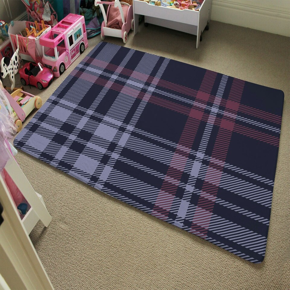 image 1 of Tartan plaid pattern (Rug) Multi | Medium: 80x150cm