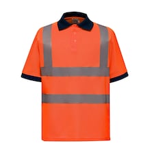 Yoko Unisex Adult Hi-Vis Safety Short-Sleeved Polo Shirt - Orange - 3XL