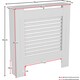 image 3 of Vida Designs Milton Radiator Cover Painted MDF Slatted Cabinet, White, 78cm