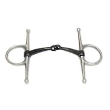 Shires Sweet Iron Horse Full Cheek Snaffle Bit - Black - 4.5in