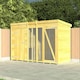image 2 of 10ft X 4ft Dog Kennel and Run Full Height - Wood - L118 x W302 x H201 cm