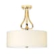 image 1 of Falmouth 3 Light Semi Flush Bathroom Ceiling Light Gold IP44, G9
