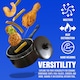 image 5 of 20cm Non Stick Chip Pan With Strainer Basket Non Stick With Handles Fry Chips Cookware