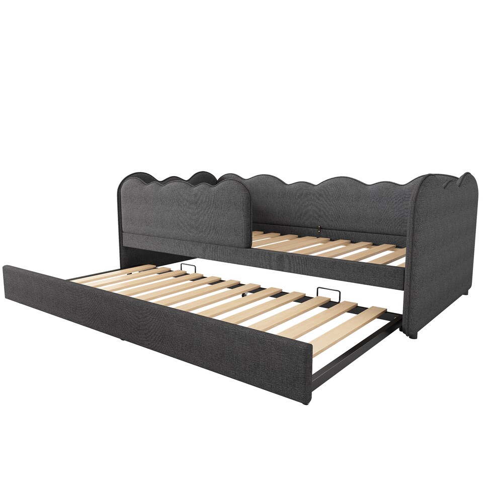 image 1 of 3ft Single Daybed Frame with Slatted Base, Multi-Functional Bed for Adults & Children