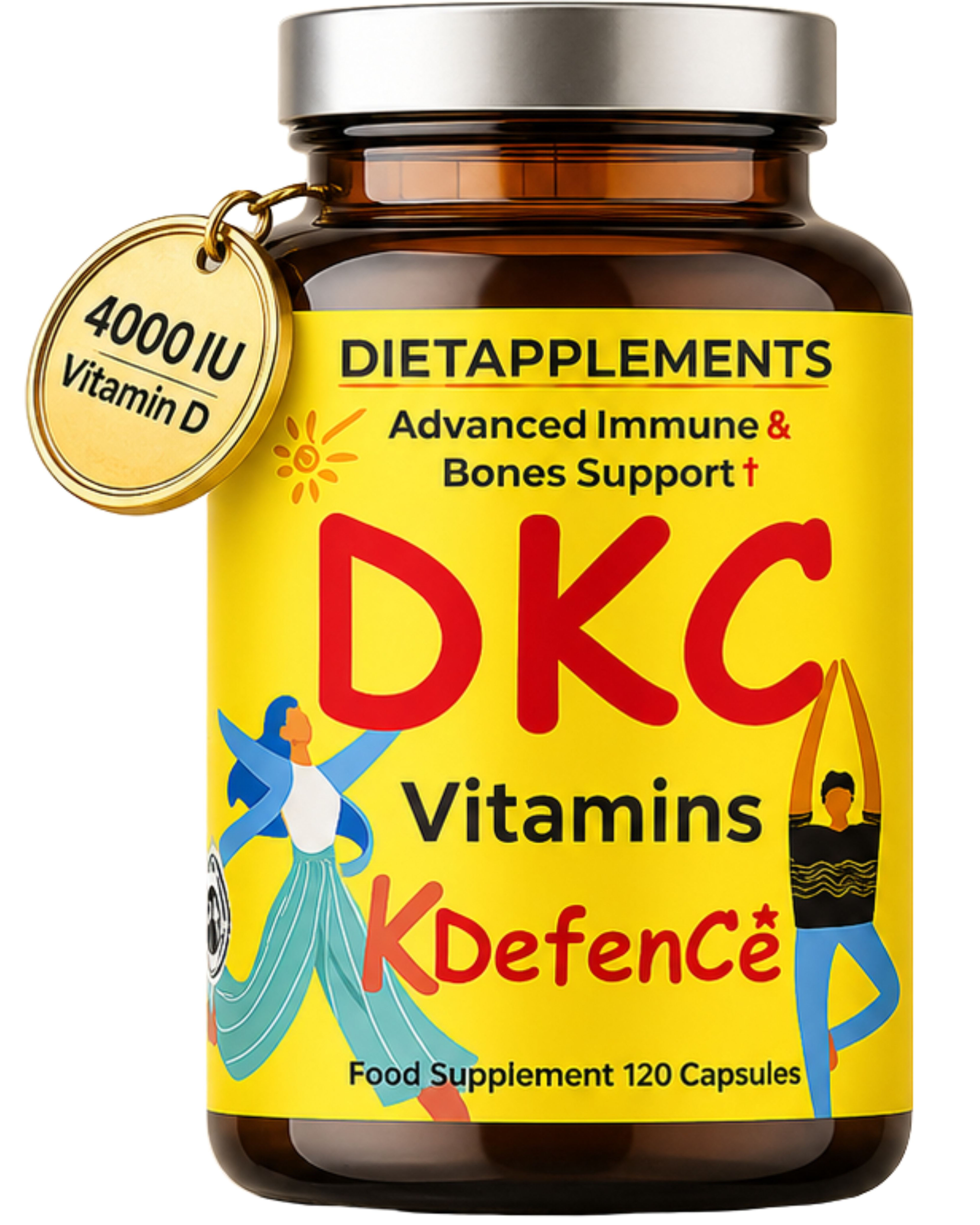 Dietapplements Vitamin D3, Vitamin K2 & Vitamin C 90 Capsules