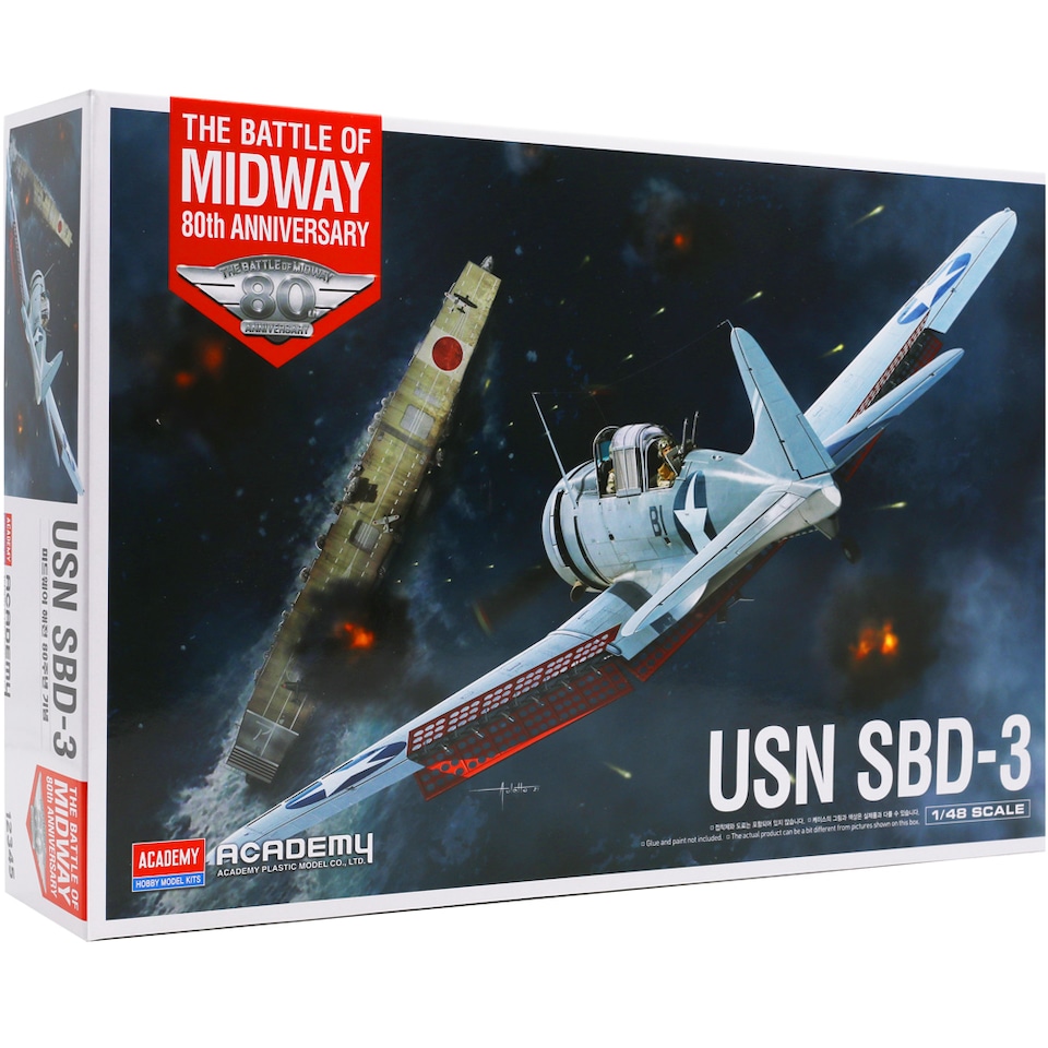 image 1 of Academy USN SBD-3 Battle of Midway 80th Anniversary Military Aircraft Model Scale 1-48