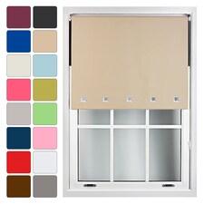 Cut to Size Blackout Roller Blind with Square Eyelets | Custom Fit Window Blind by Furnished