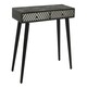 image 4 of Interiors by Premier Black and White Two Drawer Console Table Black