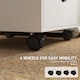 image 4 of HOMCOM Filing Cabinet with 5 Drawers, Under Desk Drawer, White | White | White