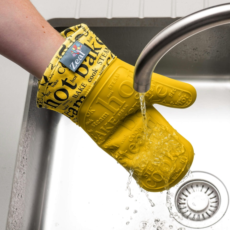 image 1 of Steam Stop™ Waterproof Silicone Single Oven Glove White