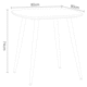 image 3 of Aspen Tapered Legs Square Dining Table and 2 Curve Plastic Seat Chairs with Metal Legs - Calico/White/Black - Flat Packed White