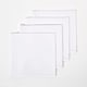 image 1 of Homescapes White Cotton Fabric 4 Napkins Set