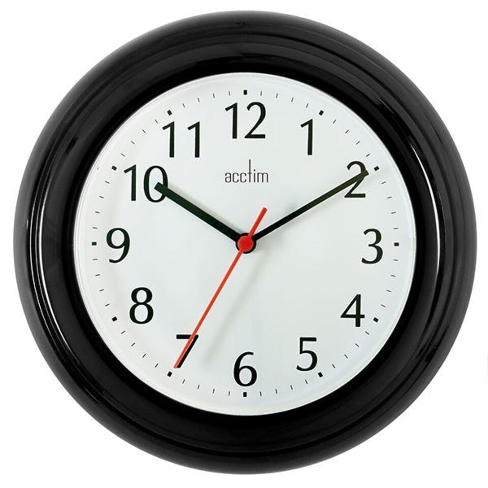Acctim Wycombe Wall Clock Black