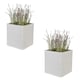 image 1 of 1 x Square Amalfi Stone Effect Multipurpose Patio Planter Ideal For Home & Garden White