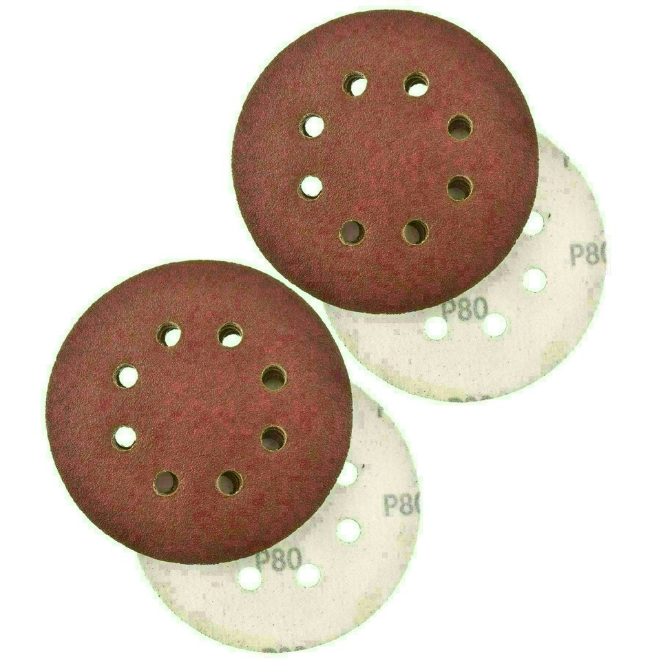 image 1 of Hook/Loop Sanding Abrasive Discs Orbital DA Palm Sander 125mm 80 Grit 20 Pk
