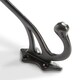 image 2 of Hammer & Tongs Leaf Backed Hat & Coat Hook - W35mm x H150mm - Black