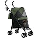 image 1 of PawHut Lightweight Foldable Dog Stroller for Mini Dogs | Green | 76L x 44W x 103H cm
