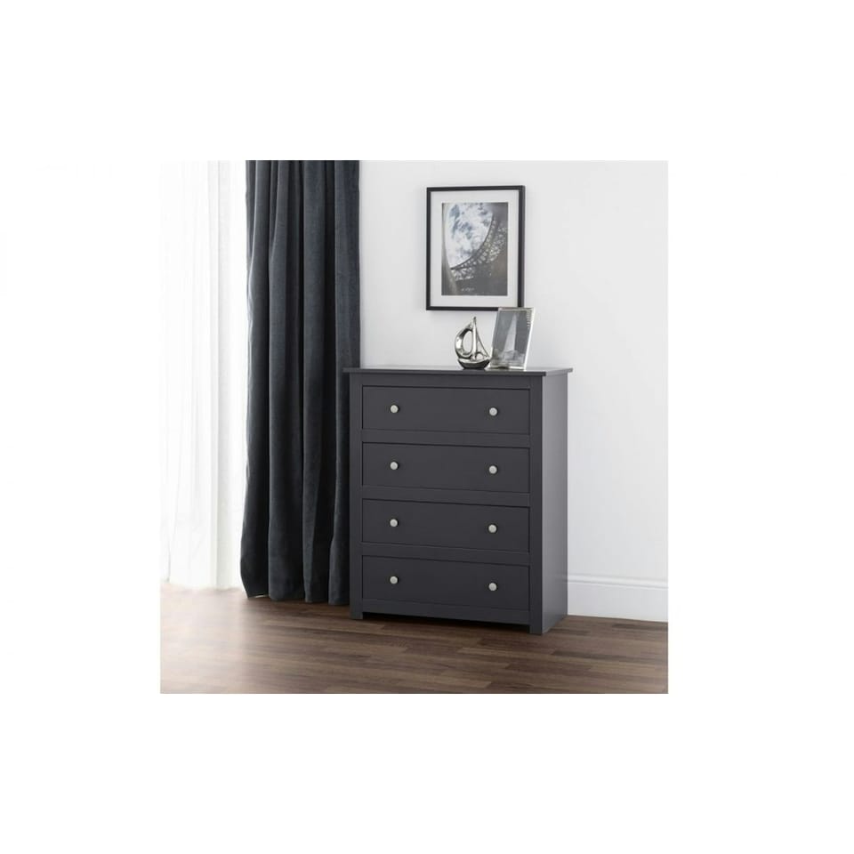 image 1 of Clean Anthracite 4 Drawer Chest