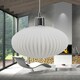 image 3 of Baton - White Ribbed Glass Easy Fit Pendant Shade | White | Medium | 1