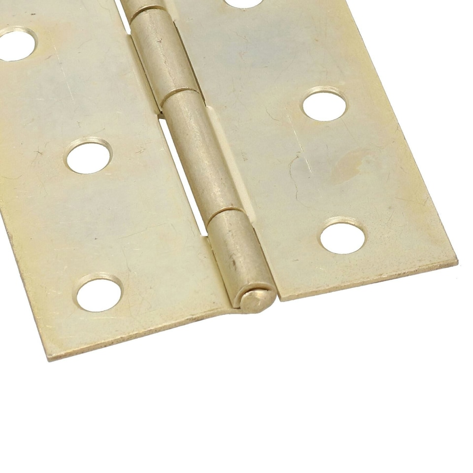 image 1 of 4" (100mm) Brass Plated Steel Door Cabinet Closet Gate Hinges Butt Hinge 4pk Gold