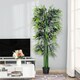 image 7 of Outsunny 6ft Artificial Bamboo Tree Plant Greenery in A Pot for Home Office Planter 1.8M