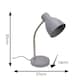 image 4 of ValueLights Keela Grey Adjustable Flexi Neck Desk Table Lamp with LED Bulb | Grey
