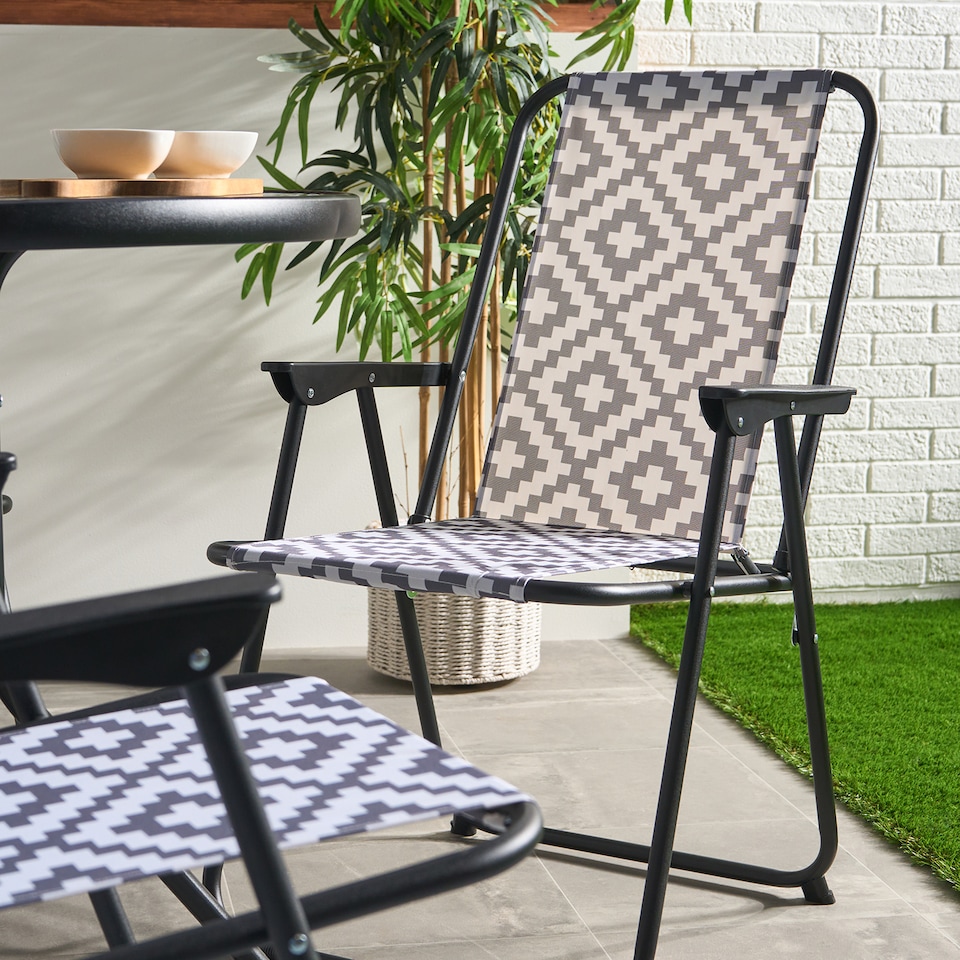 image 1 of OHS 6 Piece Patio Set Outdoor Table Chairs Parasol Garden Furniture