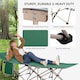 image 4 of Outsunny Single Portable Outdoor Military Sleeping Bed Camping Cot Green