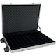 image 1 of Silver Empty Poker Chip Case Includes Wheels and Extendable Handle - Holds up to 1000 Pieces