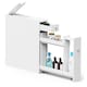 image 1 of VonHaus Holbrook White Slim Bathroom Storage Unit with Drawers