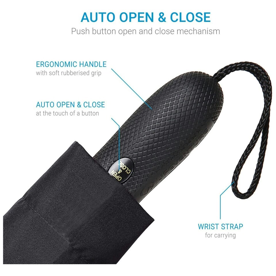 image 1 of Lifeventure Medium Trek Umbrella Black