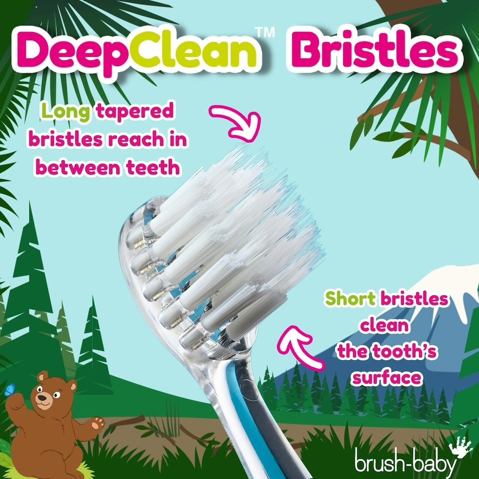 image 1 of Brush Baby WildOnes™ Bear Kids Electric Rechargeable Toothbrush