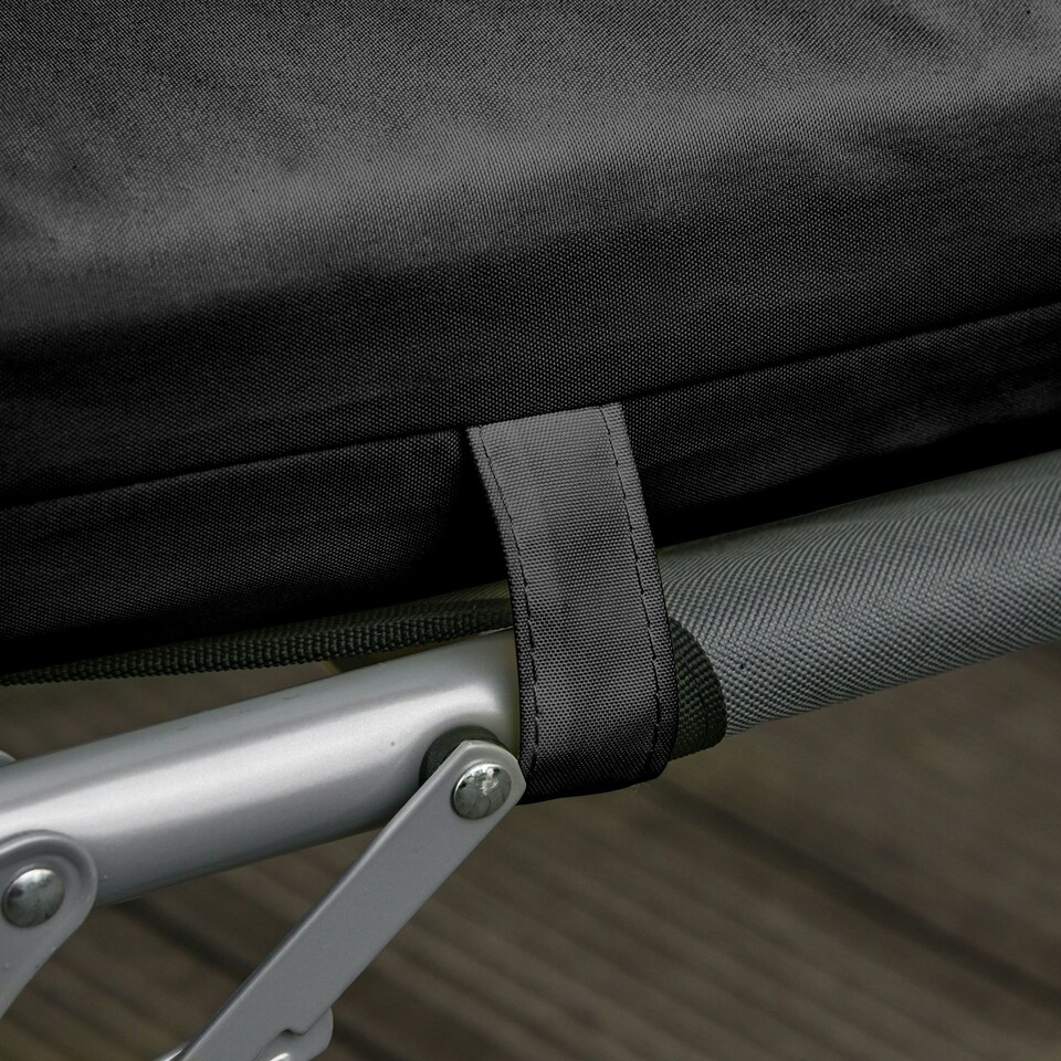image 1 of Outsunny Set of 2 Sun Lounger Cushions, Replacement Cushions
