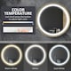 image 5 of kleankin Wall Mounted LED Bathroom Mirror with 3 Light Colours Time Display Gold