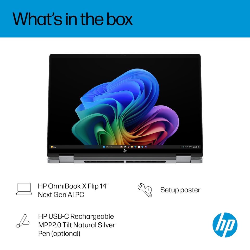 image 1 of HP OmniBook X Flip Copilot+ AMD Ryzen AI 7 16GB 1TB SSD 14" Touch 3K W11H 2-in-1