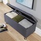 image 2 of Malmo Lift-Up Storage Ottoman Chest Box Grey