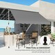 image 9 of Outsunny 3 x 1.5 m Retractable patio  Awning Floor-to-ceiling shade, Grey Grey