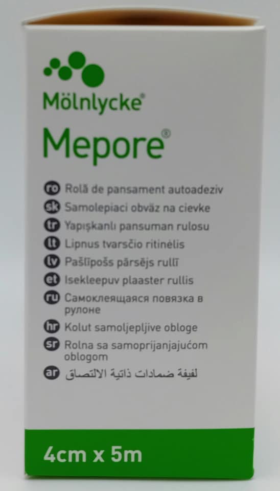 image 1 of Mepore Roll Adhesive Dressing 4cm x 5m – Box of 1
