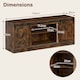 image 2 of COSTWAY Entertainment Center Farmhouse TV Stand for 70 Inch TVs Brown