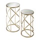 image 2 of Set Of 2 Avantis Swirl Frame Tables Gold
