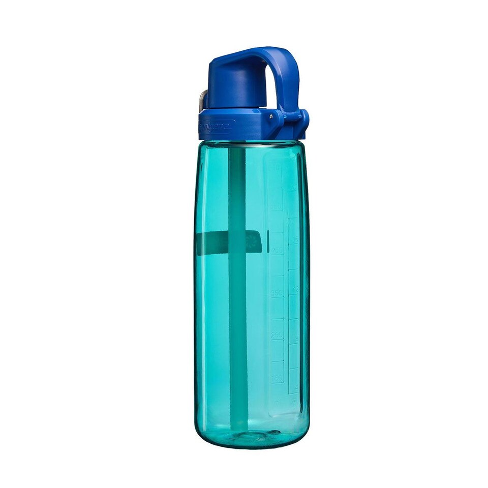 image 1 of Nalgene Fresh Flow 700ml Straw Water Bottle - Blue Aqua - Dark Blue Cap