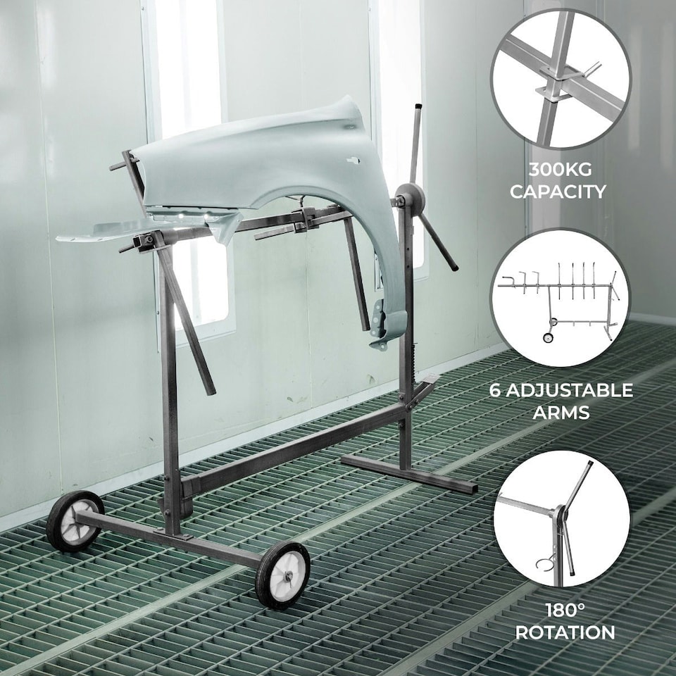 image 1 of T-Mech Rotary Paint Panel Stand Silver