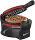 image 1 of Cooks Professional Rotary Belgian Waffle Maker Machine with Non-Stick Plates & Drip Tray | Red
