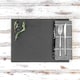 image 4 of Argon Tableware Rectangle Slate Placemats - 30 x 20cm - Pack of 12 | Black | Natural